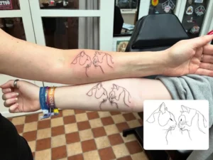 Katten tattoo line